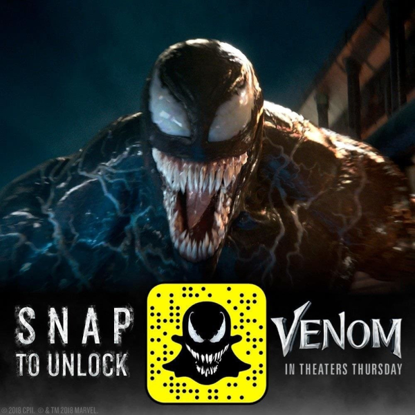 
                ​Выпусти наружу своего Venom. Приложение дополненной реальности в Snapchat и Facebook            
