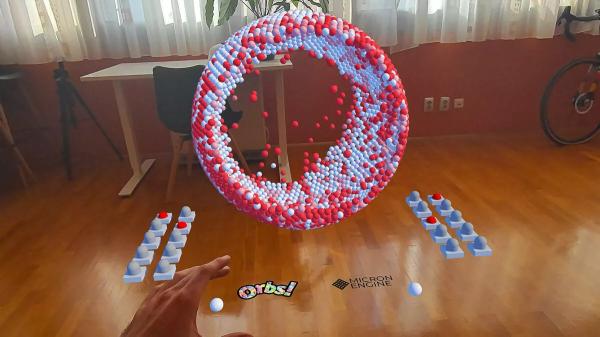 Мы попробовали Orbs, песочницу физики частиц для Quest 3
